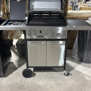 גריל מבית mister gril 3 מבערים + כירת גז + כיסוי ומברשת ניקיון